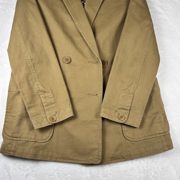 NWT Madewell Womens Crossover Blazer Sz XS In Regenerative Chino Dark Khaki - Picture 5 of 11
